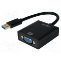 UA0231; Adapter; USB 2.0,USB 3.0; D-Sub 15pin HD socket,USB A plug; LOGILINK