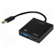 UA0234; Adapter; USB 2.0,USB 3.0; Colour: black; LOGILINK