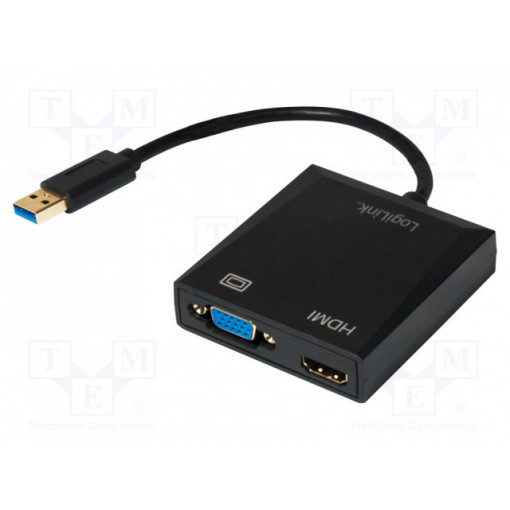 UA0234; Adapter; USB 2.0,USB 3.0; Colour: black; LOGILINK