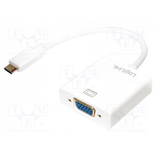 UA0237A; Adapter; USB 3.0; D-Sub 15pin HD socket,USB C plug; 140mm; LOGILINK
