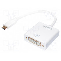 UA0245A; Adapter; HDCP 1.3,USB 3.0; DVI-I (24+5) socket,USB C plug; LOGILINK