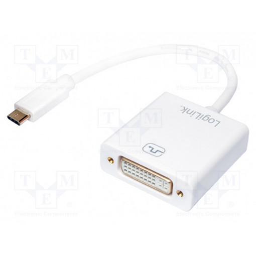 UA0245A; Adapter; HDCP 1.3,USB 3.0; DVI-I (24+5) socket,USB C plug; LOGILINK
