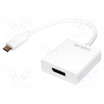 UA0246A; Adapter; USB 3.0; DisplayPort socket,USB C plug; 140mm; LOGILINK