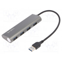 UA0307; Hub USB; USB 3.0; PnP; Number of ports: 4; 5Gbps; LOGILINK