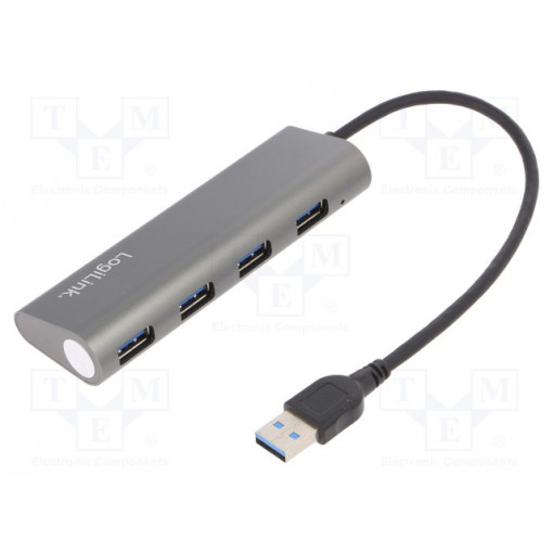 UA0307; Hub USB; USB 3.0; PnP; Number of ports: 4; 5Gbps; LOGILINK
