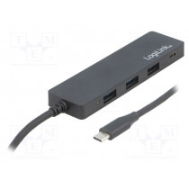 UA0311; Hub USB; USB 3.0; PnP; Number of ports: 4; 5Gbps; LOGILINK