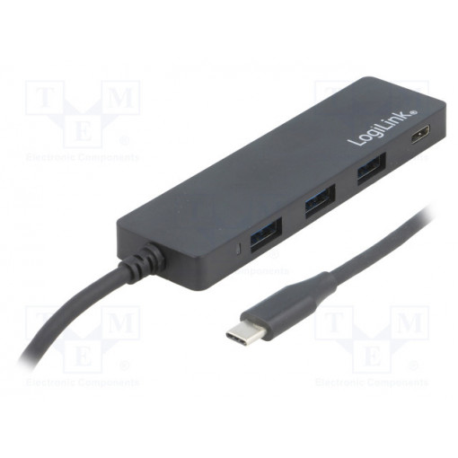 UA0311; Hub USB; USB 3.0; PnP; Number of ports: 4; 5Gbps; LOGILINK