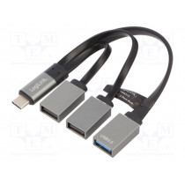 UA0315; Hub USB; USB 3.0,USB 3.1; PnP; black; Number of ports: 3; LOGILINK