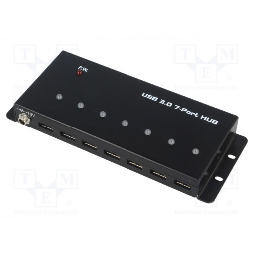 UA0318; Hub USB; USB 2.0,industrial; PnP,mounted on desktop; 480Mbps; LOGILINK