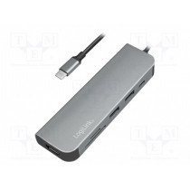 UA0343; Hub USB; 4k,USB 2.0,USB 3.0; SD,SD Micro; works with 4K, UHD; LOGILINK