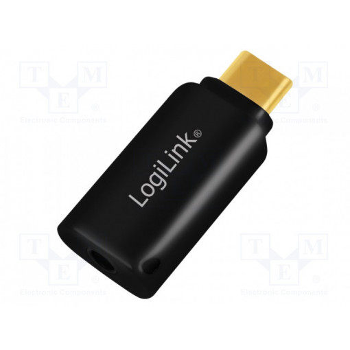 UA0356; Adapter; Jack 3.5mm socket,USB C plug; gold-plated; LOGILINK