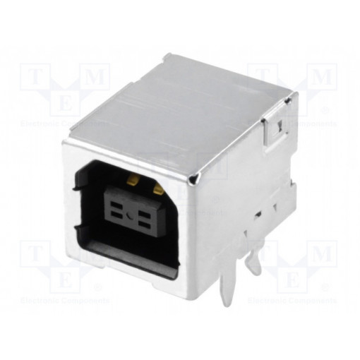 UBB-4R-D14T-4D; Socket; USB B; on PCBs; THT; PIN: 4; angled 90°; USB 2.0; JST