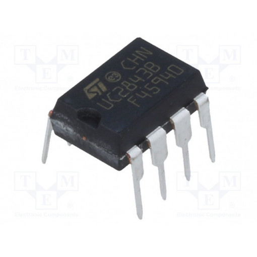 UC2843BN; PMIC; PWM controller; 500kHz; Channels: 1; MiniDIP8; boost,flyback; STMicroelectronics