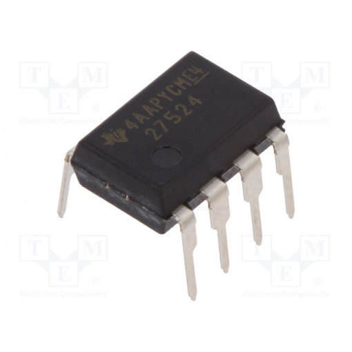 UCC27524P; IC: driver; low-side,gate driver; -5÷5A; Channels: 2; DIP8; TEXAS INSTRUMENTS