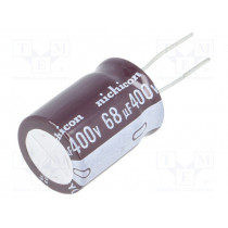 UCY2G680MHD3TN; Capacitor: electrolytic; THT; 68uF; 400V; ±20%; 12000h; -40÷105°C; NICHICON