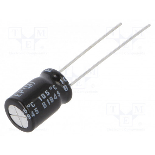 UEP1E101MPD1TD; Capacitor: electrolytic; bipolar; THT; 100uF; 25VDC; Ø8x11mm; ±20%; NICHICON