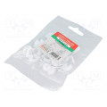 220098; Holder; white; Application: on round cable; 25pcs; with a nail; AKS ZIELONKA 220098; Holder; white; Application: on round cable; 25pcs; with a nail; AKS ZIELONKA