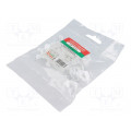 220108; Holder; white; Application: for flat cable; 25pcs; with a nail; AKS ZIELONKA 220108; Holder; white; Application: for flat cable; 25pcs; with a nail; AKS ZIELONKA