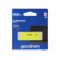 UME2-0080Y0R11; Pendrive; USB 2.0; 8GB; Read: 20MB/s; Write: 5MB/s; Colour: yellow; GOODRAM UME2-0080Y0R11; Pendrive; USB 2.0; 8GB; Read: 20MB/s; Write: 5MB/s; Colour: yellow; GOODRAM