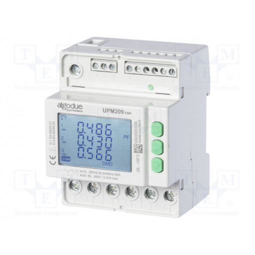 1208.0003.0001; Meter: power quality analyser; for DIN rail mounting; digital; ALGODUE 1208.0003.0001; Meter: power quality analyser; for DIN rail mounting; digital; ALGODUE