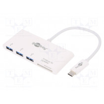 62097; Adapter; USB 3.0; 0.15m; Colour: white; Goobay