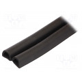 USDE-14.12; Gasket; EPDM; Thk: 12mm; black; L: 40m; W: 14mm; ROZTOCZE