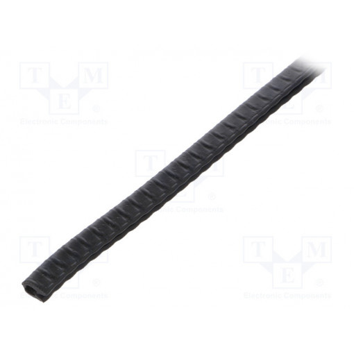 UT-4.2; Hole and edge shield; PVC; L: 10m; black; H: 8mm; W: 5.5mm; ROZTOCZE