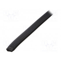 UT-4.5.6; Hole and edge shield; PVC; L: 10m; black; H: 16.5mm; W: 9.5mm; ROZTOCZE