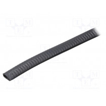 UT-4.6; Hole and edge shield; PVC; L: 10m; black; H: 17mm; W: 10mm; ROZTOCZE