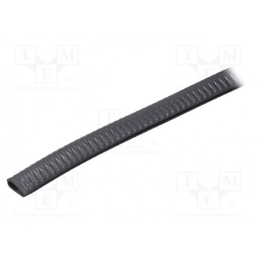 UT-4.6; Hole and edge shield; PVC; L: 10m; black; H: 17mm; W: 10mm; ROZTOCZE