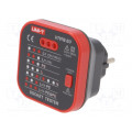 UT07B-EU; Tester: power socket tester; 3 LED; Plug: EU; 230VAC; 50÷60Hz; UNI-T UT07B-EU; Tester: power socket tester; 3 LED; Plug: EU; 230VAC; 50÷60Hz; UNI-T