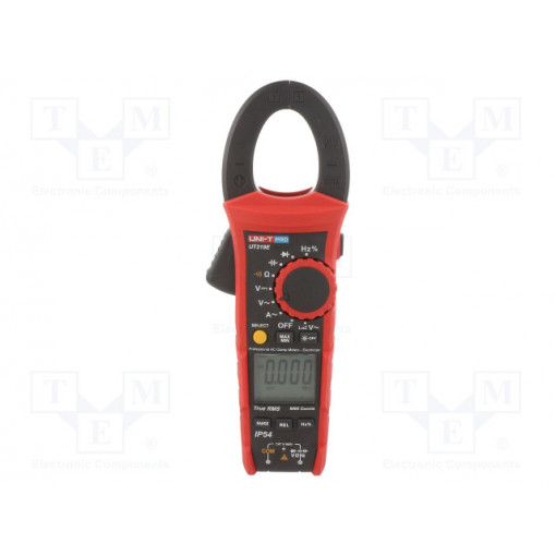 UT219E; AC digital clamp meter; Øcable: 33mm; VDC: 0,001÷6/60/600V; IP54; UNI-T