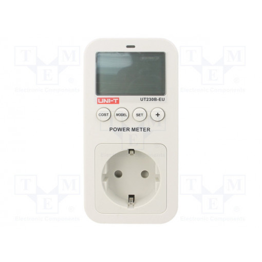 UT230B-EU; Electric energy meter; digital; 130x65x37mm; 3680W; Plug: EU; 155g; UNI-T