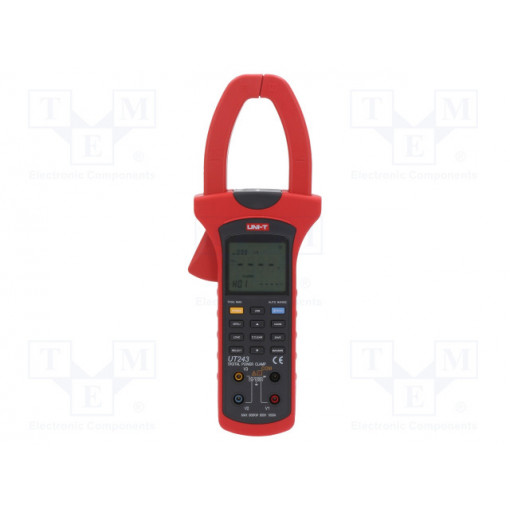 UT243; Power clamp meter; LCD (10000),with a backlit; Øcable: 50mm; UNI-T UT243; Power clamp meter; LCD (10000),with a backlit; Øcable: 50mm; UNI-T