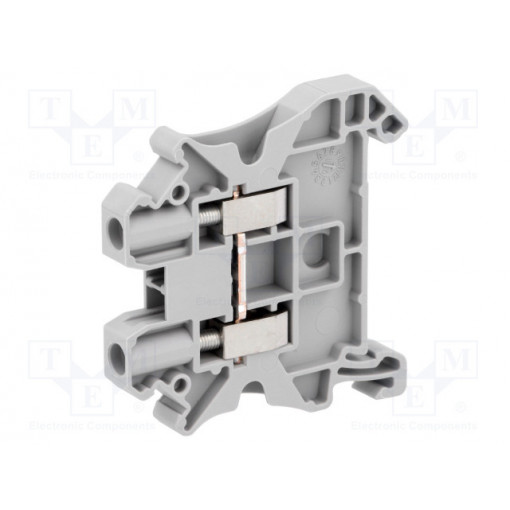 UT 4 3044102; Splice terminal: rail; 0.14÷4mm2; ways: 1; terminals: 2; grey; 41A; PHOENIX CONTACT