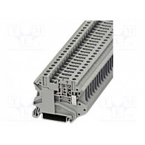 UT 4-TG 3046142; Splice terminal: rail; 0.14÷6mm2; ways: 1; terminals: 2; grey; TS35; PHOENIX CONTACT