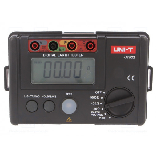 UT522; Meter: grounding resistance; LCD,with a backlit; UNI-T