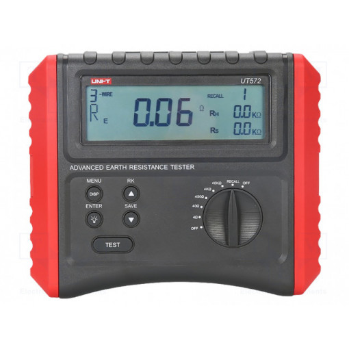 UT572; Meter: grounding resistance; LCD,with a backlit; 4÷40kΩ; UNI-T UT572; Meter: grounding resistance; LCD,with a backlit; 4÷40kΩ; UNI-T