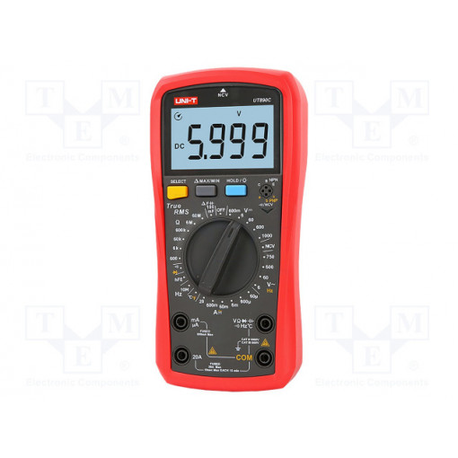 UT890C; Digital multimeter; LCD (6000),with a backlit; True RMS; UNI-T