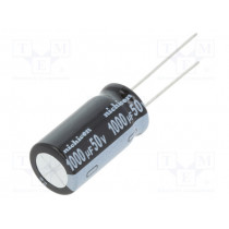 UVY1H102MHD1TO; Capacitor: electrolytic; THT; 1000uF; 50VDC; Ø12.5x25mm; Pitch: 5mm; NICHICON