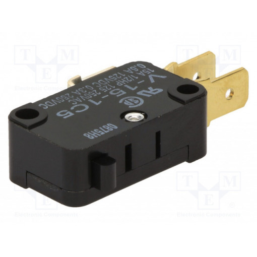 V-15-1C5; Microswitch SNAP ACTION; without lever; SPDT; 15A/250VAC; Pos: 2; OMRON OCB