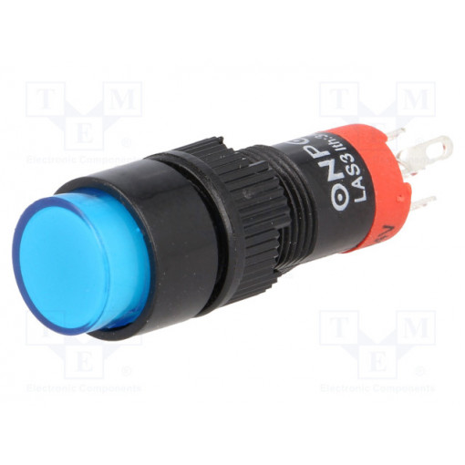 ; Switch: push-button; Pos: 2; SPDT; 0.5A/250VAC; 1A/24VDC; ON-(ON); ONPOW