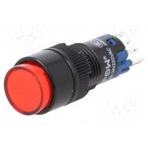 ; Switch: push-button; Pos: 2; SPDT; 0.5A/250VAC; 1A/24VDC; ON-(ON); ONPOW