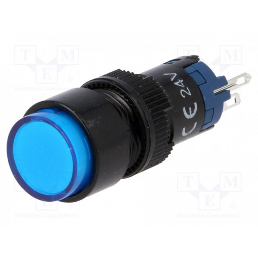 ; Switch: push-button; Pos: 2; SPDT; 0.5A/250VAC; 1A/24VDC; ON-(ON); ONPOW