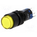 ; Switch: push-button; Pos: 2; SPDT; 0.5A/250VAC; 1A/24VDC; ON-(ON); ONPOW