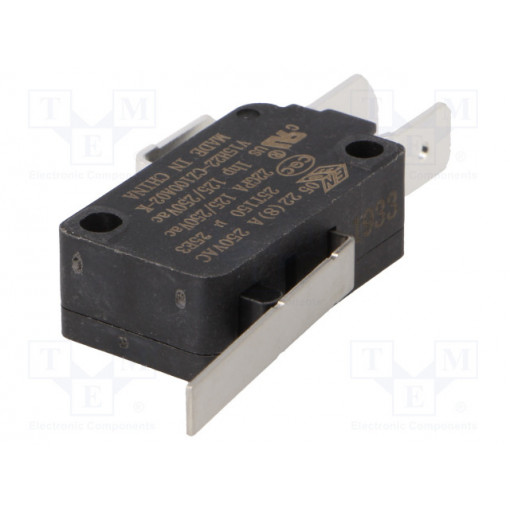 V15H22-CZ100A02-K; Microswitch SNAP ACTION; with lever; SPDT; 22A/250VAC; ON-(ON); HONEYWELL