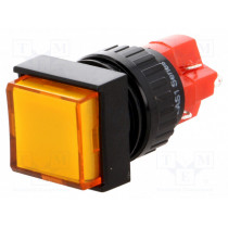 V16F-11-230O; Switch: push-button; Pos: 2; SPDT; 3A/250VAC; 2A/24VDC; ON-(ON); ONPOW