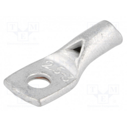 VA01-0028 PK253; Ring tube terminal; M3; 2.5mm2; crimped; for cable; tinned; L: 16mm; OUNEVA