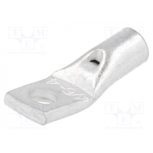 VA01-0032 PK64; Ring tube terminal; M4; 6mm2; crimped; for cable; tinned; L: 23mm; OUNEVA