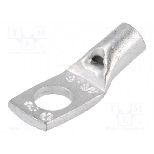 VA01-0034 PK66; Ring tube terminal; M6; 6mm2; crimped; for cable; tinned; L: 25mm; OUNEVA